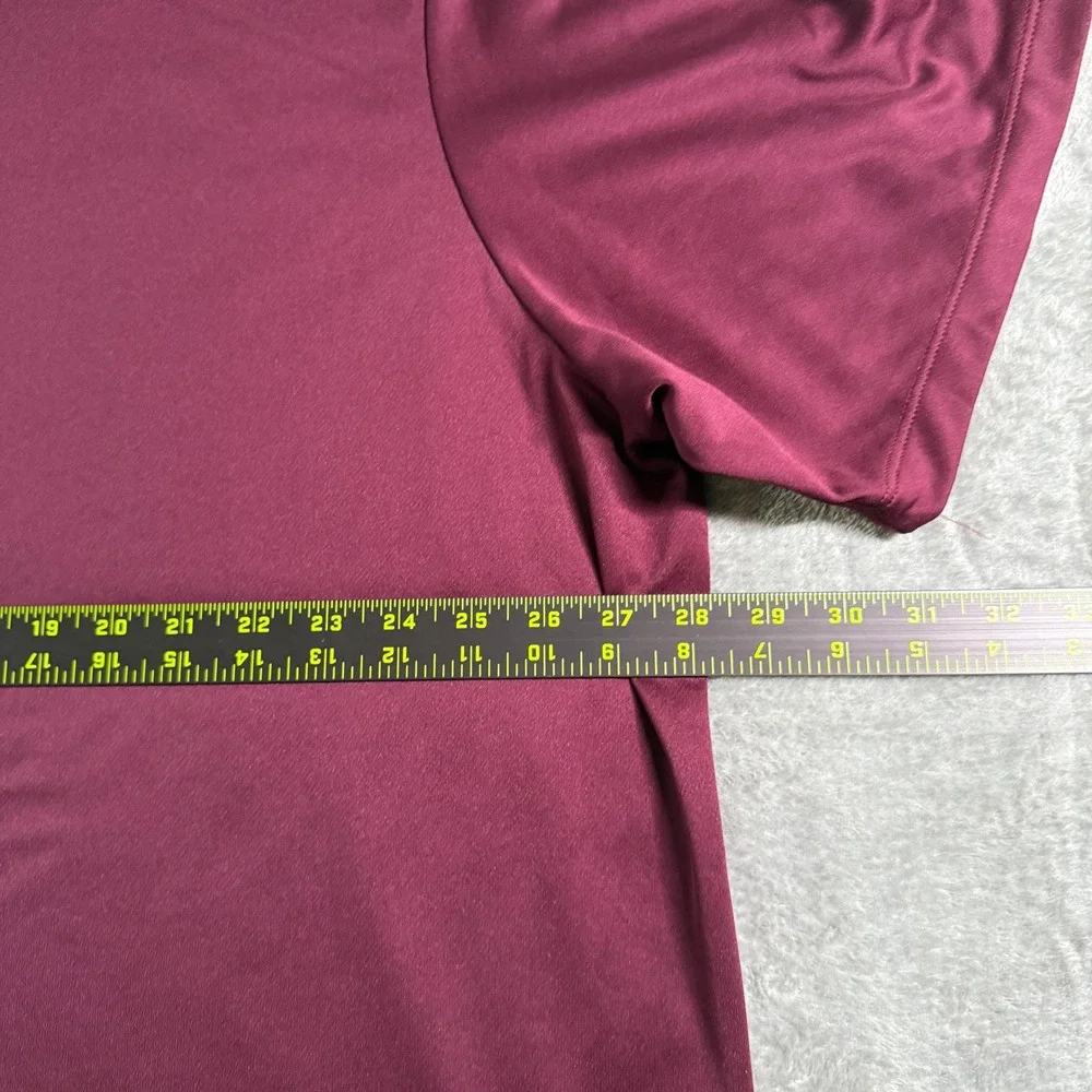 Adidas Golf Polo Shirt Athletic Training Bulldog Logo Maroon 3XL